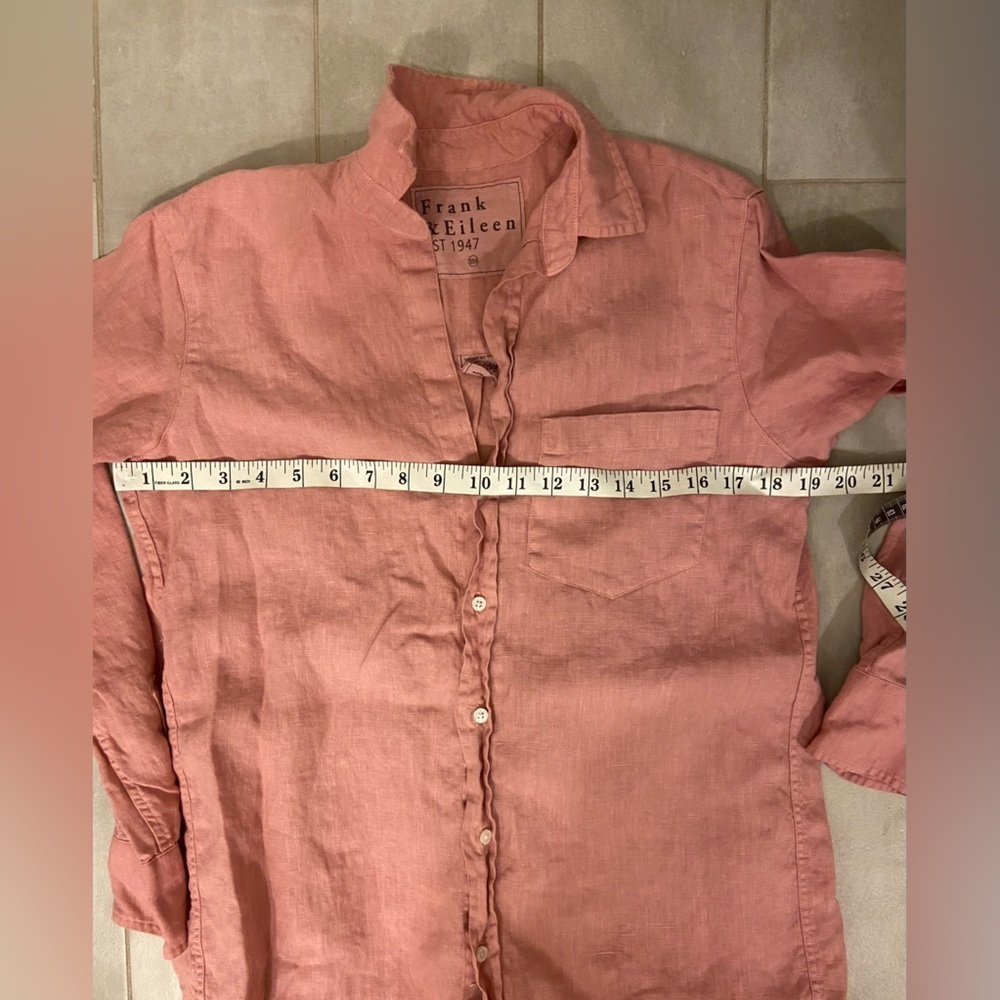 Frank & Eileen Rory Maxi Shirtdress Linen Mauve Size XXS - Picture 10 of 10